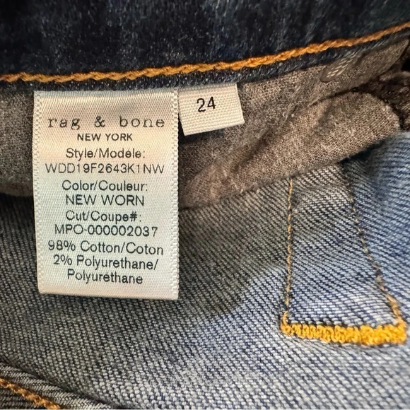 rag & bone | Dre Low-Rise Slim Boyfriend Jeans—New Worn Wash (24) - Picture 11 of 11